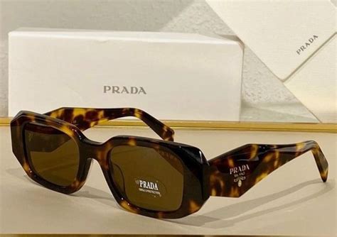 prada pr 17ws 2au8c1 tortoise plastic rectangle sunglasses brown lens|Prada Symbole PR 17WS 2AU8C1 49 Tortoise .